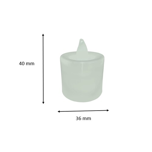 Velas Led Electricas Con Efecto Llama Pilas Bateria Decorativa Blanca 