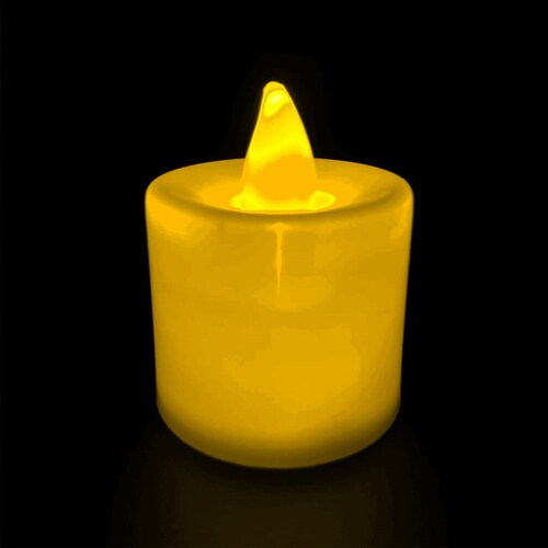 Velas Led Electricas Con Efecto Llama Pilas Bateria Decorativa Led Amarilla