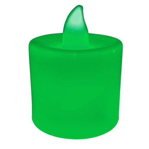 Velas Led Electricas Con Efecto Llama Pilas Bateria Decorativa Led Verde 