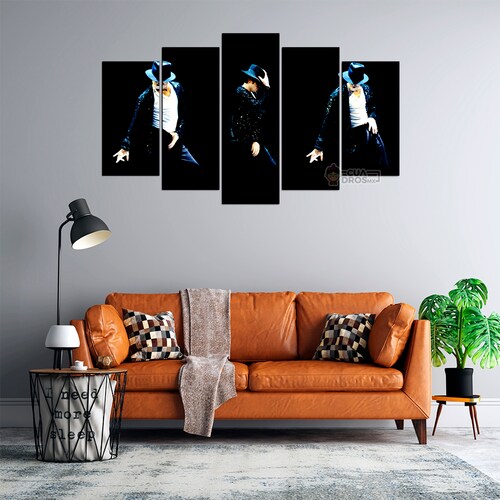 Cuadro Decorativo Michael Jackson Bailando 100x60cm 5pzs Cuadros MX