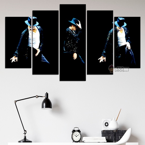 Cuadro Decorativo Michael Jackson Bailando 100x60cm 5pzs Cuadros MX
