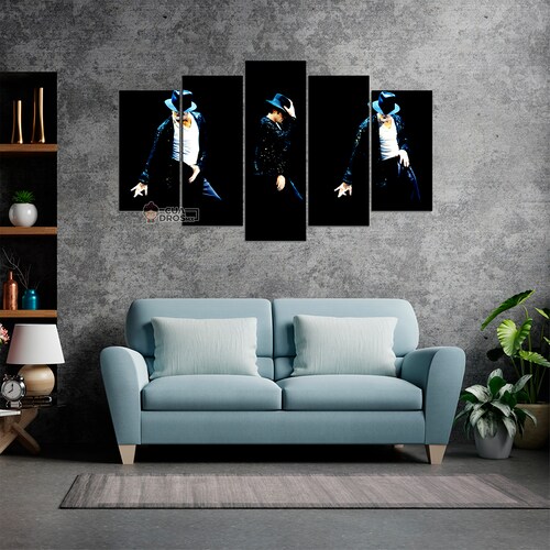 Cuadro Decorativo Michael Jackson Bailando 100x60cm 5pzs Cuadros MX