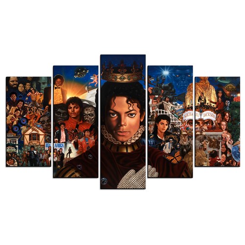 Cuadro Decorativo Michael Jackson Michael 100x60cm 5pzs Cuadros MX