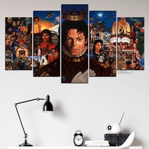 Cuadro Decorativo Michael Jackson Michael 100x60cm 5pzs Cuadros MX