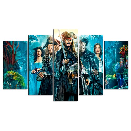Cuadro Decorativo Piratas del Caribe La Venganza de Salazar Cine100x60cm 5pzs Cuadros MX