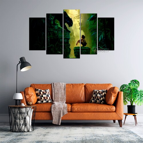 Cuadro Decorativo El Libro de la Selva Cine 100x60cm 5pzs Cuadros MX