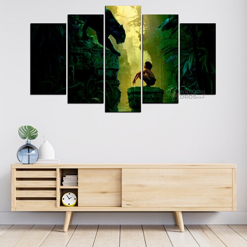 Cuadro Decorativo El Libro de la Selva Cine 100x60cm 5pzs Cuadros MX