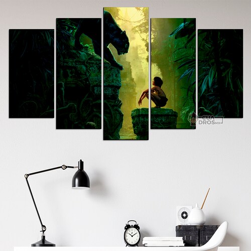 Cuadro Decorativo El Libro de la Selva Cine 100x60cm 5pzs Cuadros MX