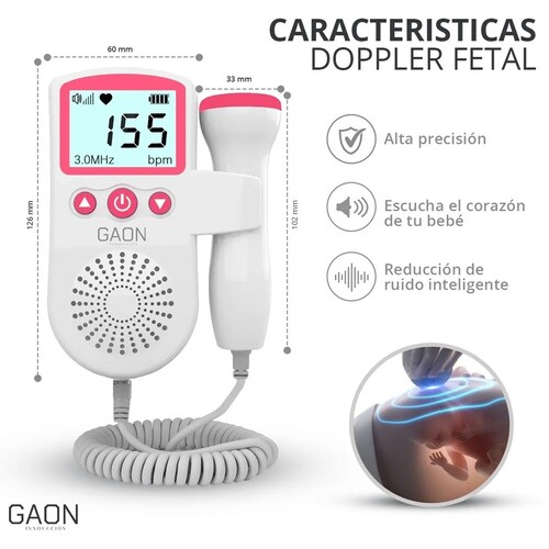 Ultrasonido Portatil Doppler Fetal Oye Latidos De Tu Bebe 