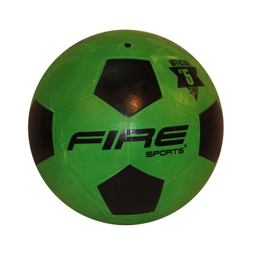 Paquete de 3 Balones De Futbol Fire Sports De Hule Verde #5