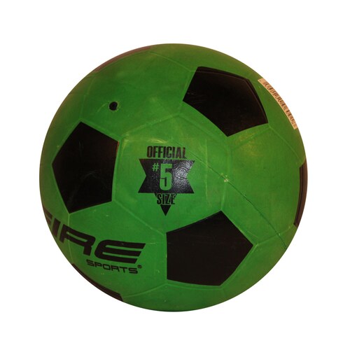 Paquete de 3 Balones De Futbol Fire Sports De Hule Verde #5