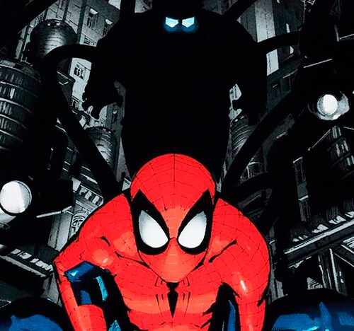 Playera Ock In Shadows Hombre Máscara De Látex Spiderman