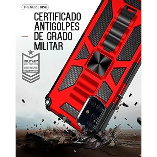 Funda Uso Rudo Rugged Robot  Para Samsung S21 Ultra Rojo