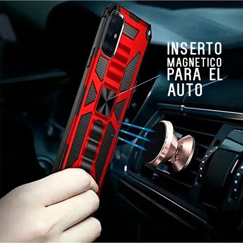 Funda Uso Rudo Rugged Robot  Para Samsung S21 Ultra Rojo