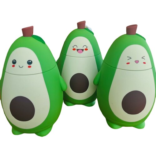 Termo Aguacate Kawaii Acero Inoxidable 280 Ml Verde Ojos Abiertos
