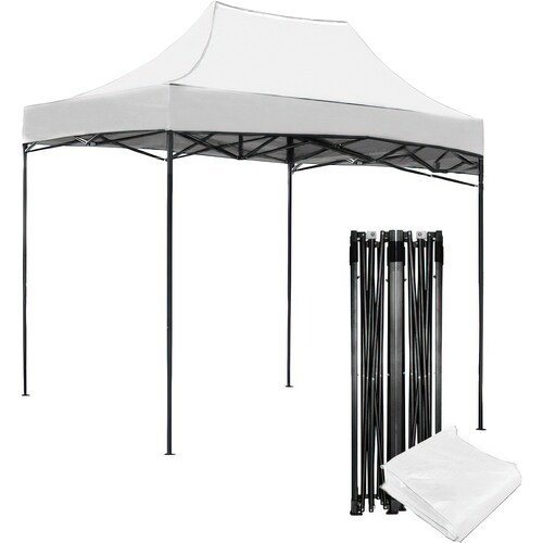 Gazebo 3x3 Blanco Toldo Impermeable Camping Carpa Comedor