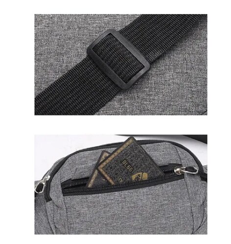 Riñonera Premium Deportiva Y De Viaje Gris