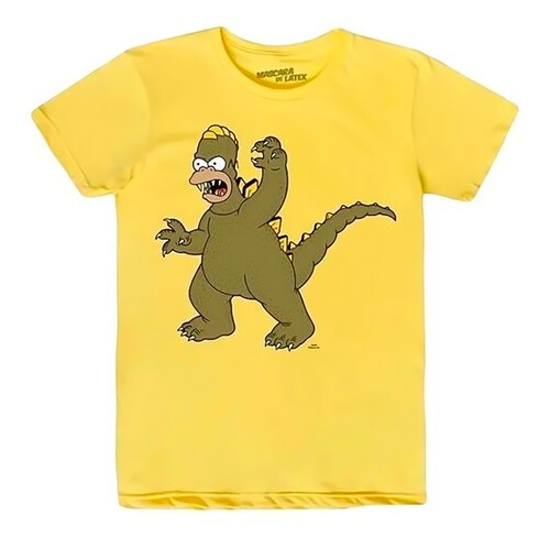 Playera Homerzilla Mascara De Latex Los Simpson