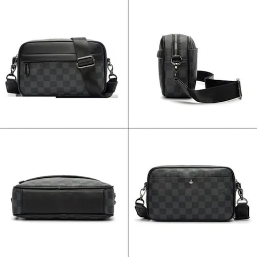Bandolera De Cuero De Los Hombres Crossbody Bolso De Hombro