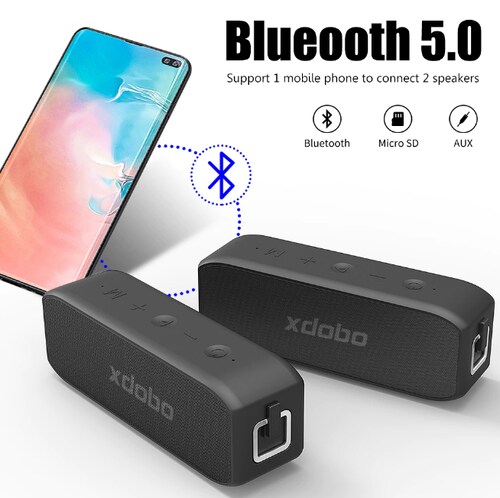XDOBO Wing 2020 Bocina Bluetooth de 20 W IPX7 TWS
