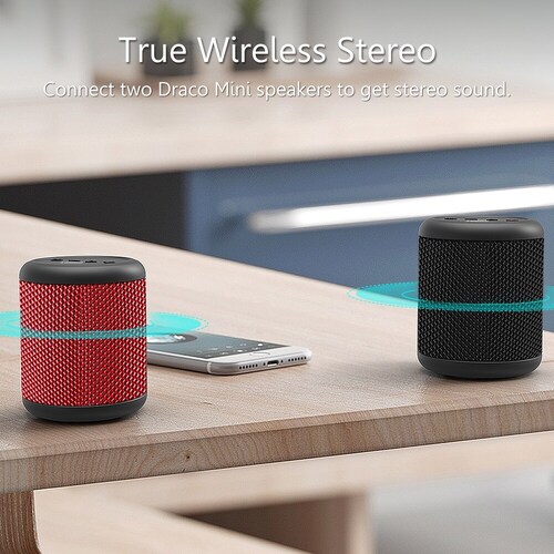 XDOBO Draco Mini Bocina Bluetooth 5.0 de 15W IPX6 TWS Negro