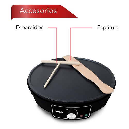 Crepera Eléctrica RCA RC-602 Antiadherente 33cm 1,080W