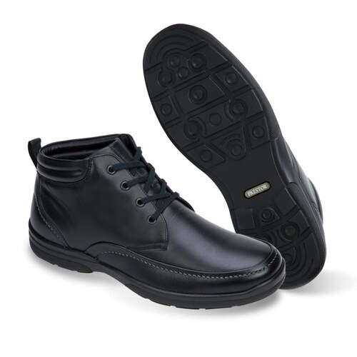 Botas Confort marca Calzado Pazstor, color negro, cómodas, para hombre, de piel, mod. 1003146