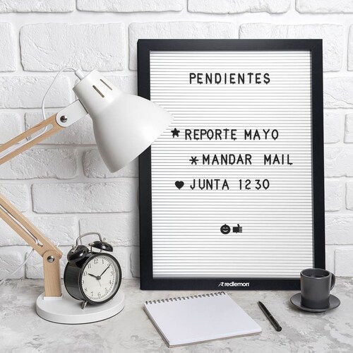 Pizarrón de Madera Vintage 340 Letras Intercambiables Redlemon