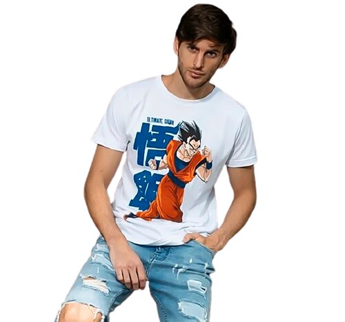 Playera Ultimate Gohan Hombre Máscara de Látex Dragon Ball