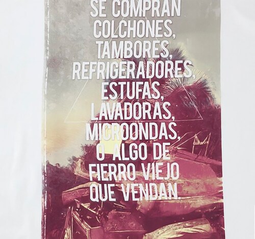 Playera Fierro Viejo Aniversario Hombre Máscara de Látex