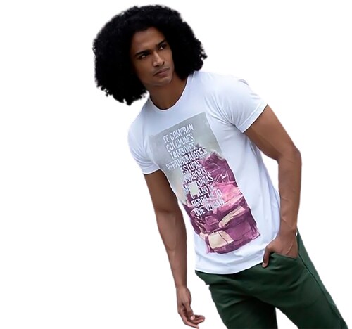 Playera Fierro Viejo Aniversario Hombre Máscara de Látex