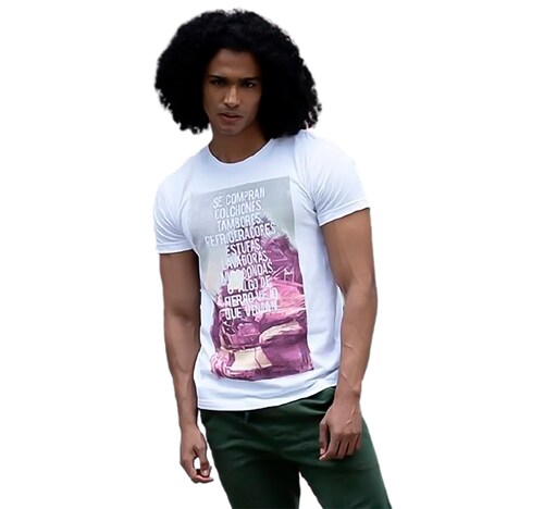 Playera Fierro Viejo Aniversario Hombre Máscara de Látex