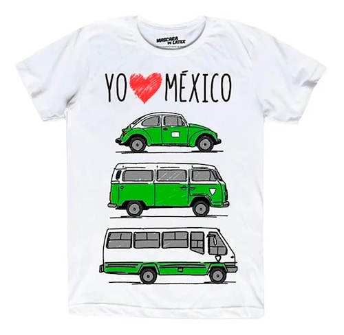 Playera Yo Amo México Aniversario Hombre Máscara De Latex