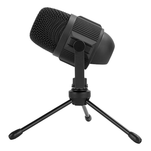 MICROFONO OCELOT GAMING PARA STREAMING USB, CON BASE TIPO TRIPIE PARA ESCRITORIO, COLOR NEGRO
