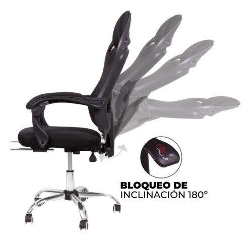 Silla Oficina Reclinable Con Reposapies Soporte Lumbar
