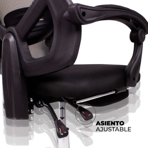 Silla Oficina Reclinable Con Reposapies Soporte Lumbar