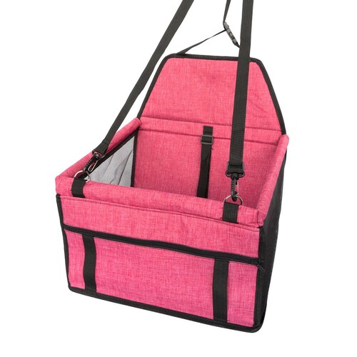 Asiento de Coche para Perros Portátil Plegable para Viaje. Rosa
