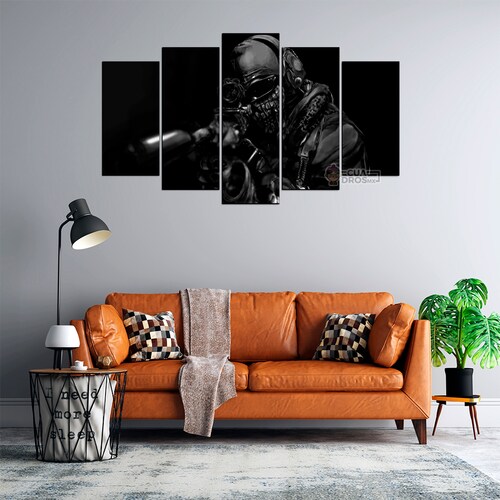 Cuadro Decorativo Gamer Call Of Duty Ghost 100x60cm 5pzs Cuadros MX