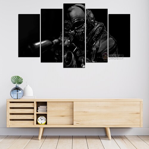 Cuadro Decorativo Gamer Call Of Duty Ghost 100x60cm 5pzs Cuadros MX