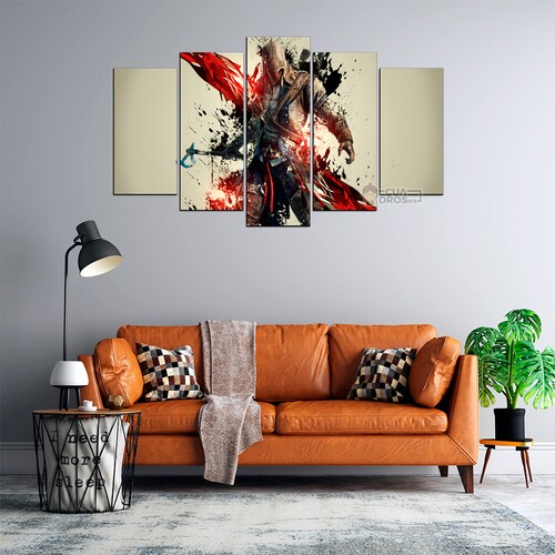 Cuadro Decorativo Gamer Assassin's Creed Unity 100x60cm 5pzs Cuadros MX