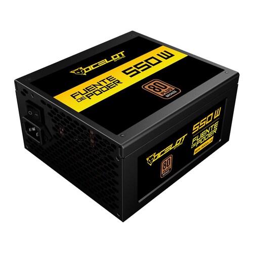 Fuente de poder, Ocelot Gaming OGPS500S de 550W, ATX, Semimodular, 80+ Bronze
