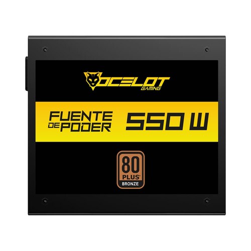 Fuente de poder, Ocelot Gaming OGPS500S de 550W, ATX, Semimodular, 80+ Bronze