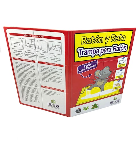 6 Trampas Pegajosas Grandes para Ratón. Plegable y con Aroma Atrayente