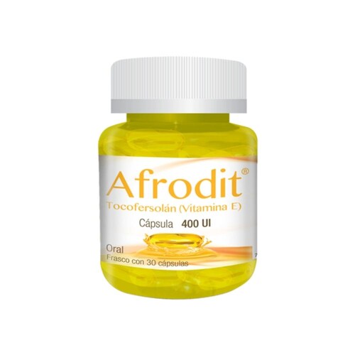 Afrodit Tocofersolan Vitamina E 30Capsulas 400Ui Progela 