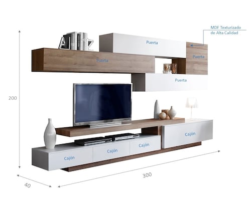 Mueble De Tv Minimalista Composición 10