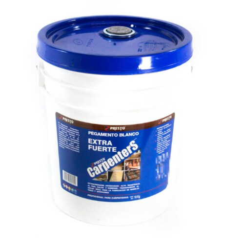 PEGAMENTO BLANCO PARA MADERA PRESTO CARPENTERS CUBETA 18 KG
