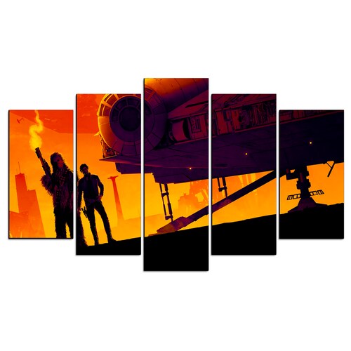 Cuadro Decorativo Star Wars Han Solo Una Historia de Star Wars Digital Art 100x60cm 5pzs Cuadros MX