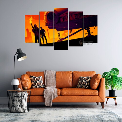 Cuadro Decorativo Star Wars Han Solo Una Historia de Star Wars Digital Art 100x60cm 5pzs Cuadros MX