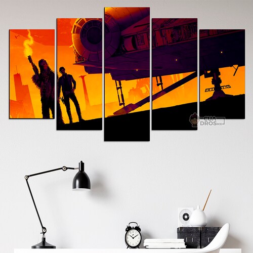 Cuadro Decorativo Star Wars Han Solo Una Historia de Star Wars Digital Art 100x60cm 5pzs Cuadros MX