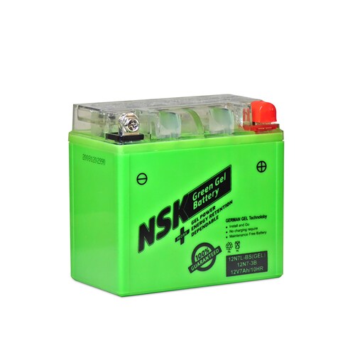 Bateria Moto  NSK Green GEL 12N7L-BS / 12N7-3B 136x72x123